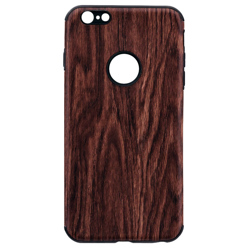 Husa iPhone 6 Plus, 6s Plus TPU Wood Texture - Maro