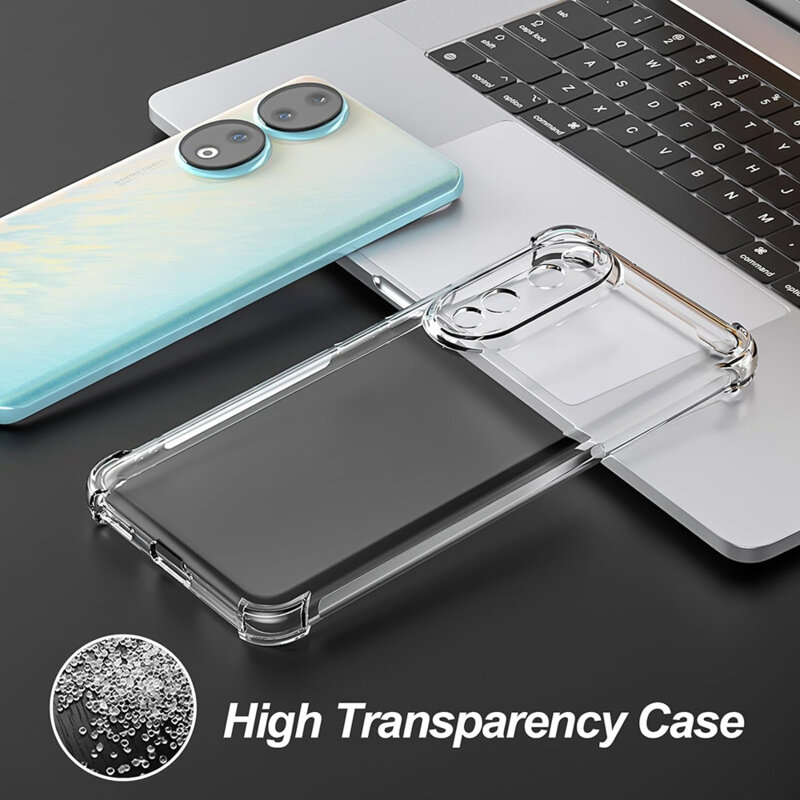 Husa Honor 90 Pro Techsuit Shockproof Clear Silicone, transparenta