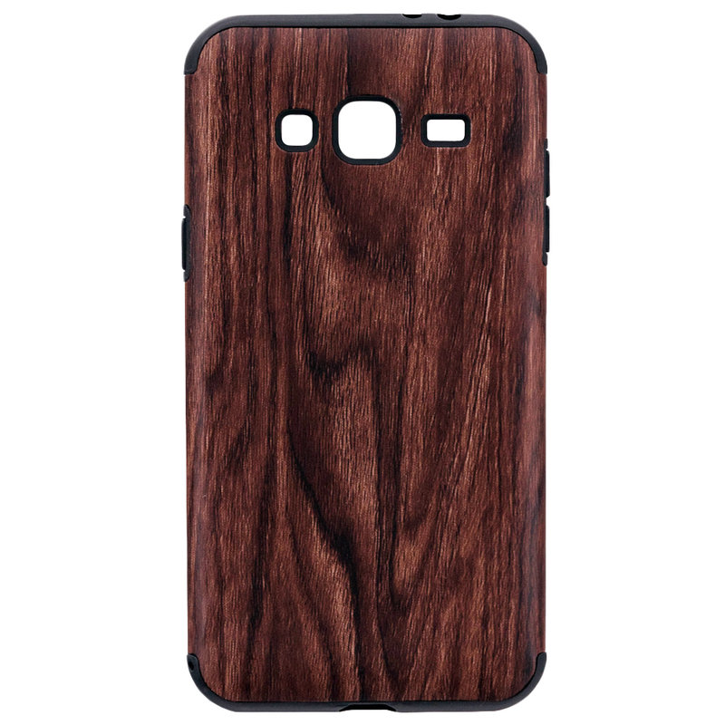 Husa Samsung Galaxy J3 2016 TPU Wood Texture - Maro