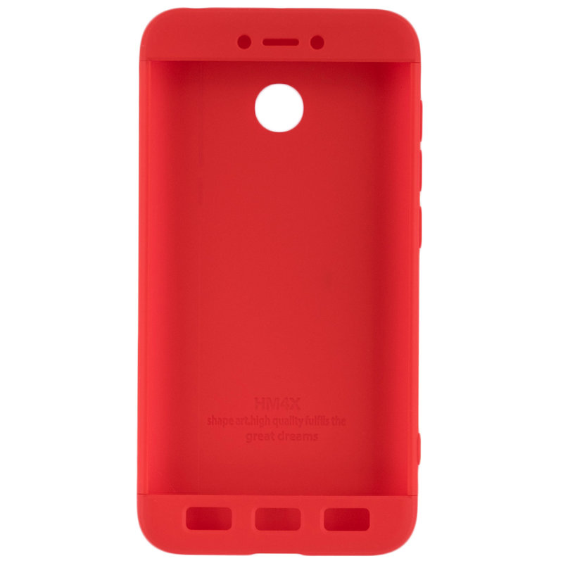 Husa Xiaomi Redmi 4, Redmi 4X Smart Case 360 Full Cover Rosu