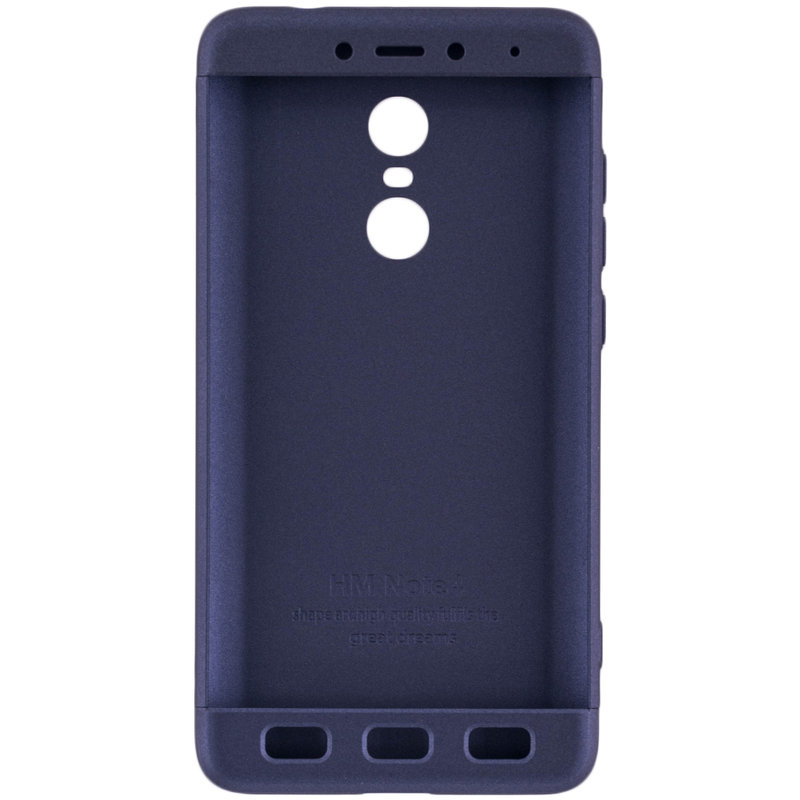 Husa Xiaomi Redmi Note 4 (MediaTek) Smart Case 360 Full Cover Albastru