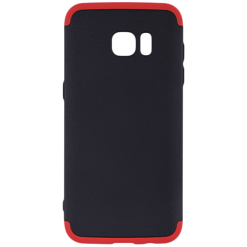 Husa Samsung Galaxy S7 Edge Smart Case 360 Full Cover Negru-Rosu
