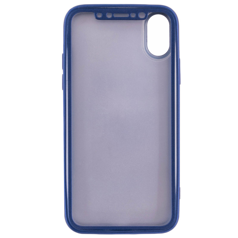 Husa iPhone X, iPhone 10 TPU Smart Case 360 Full Cover Albastru