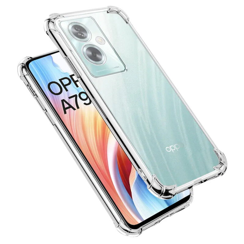 Husa Oppo A79 5G Techsuit Shockproof Clear Silicone, transparenta
