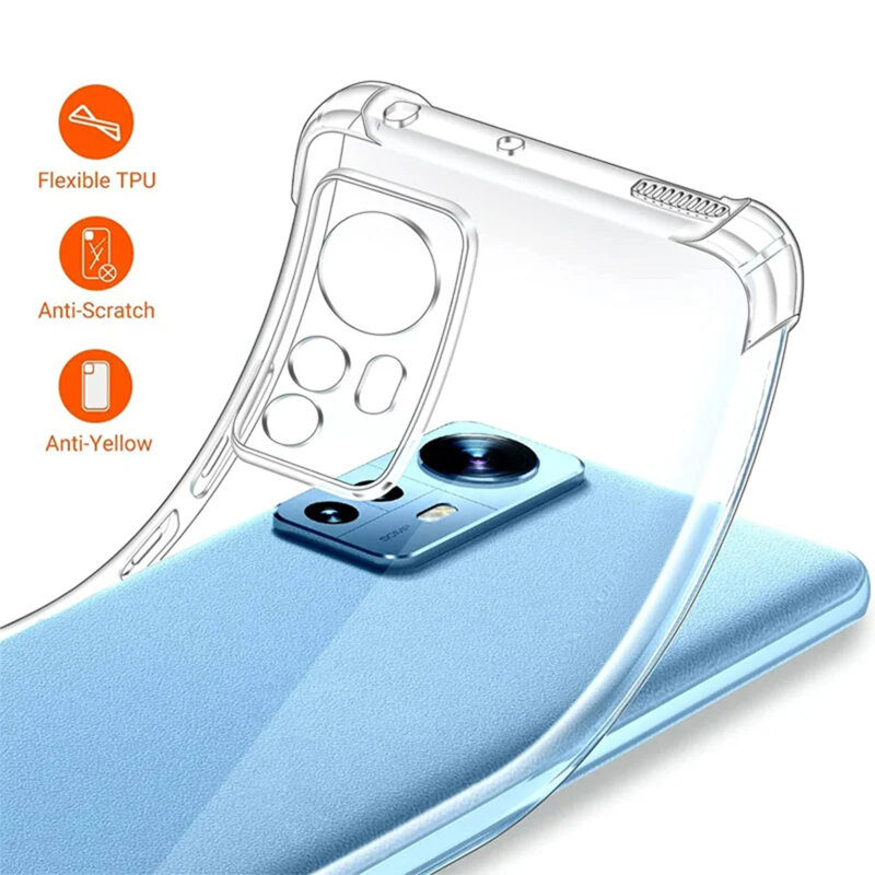 Husa Xiaomi 12 Techsuit Shockproof Clear Silicone, transparenta