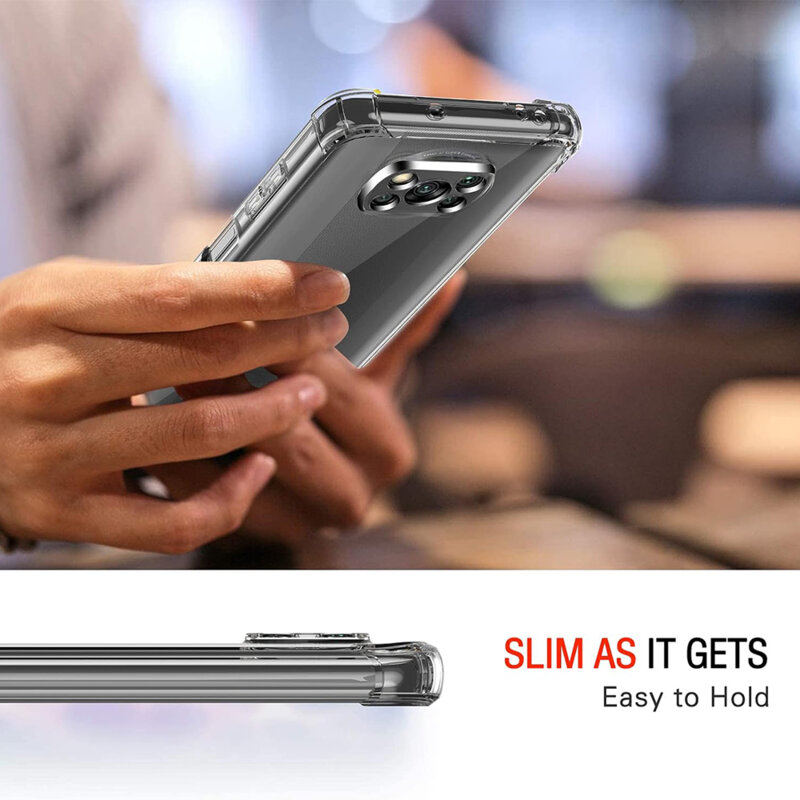 Husa Xiaomi Poco X3 Techsuit Shockproof Clear Silicone, transparenta