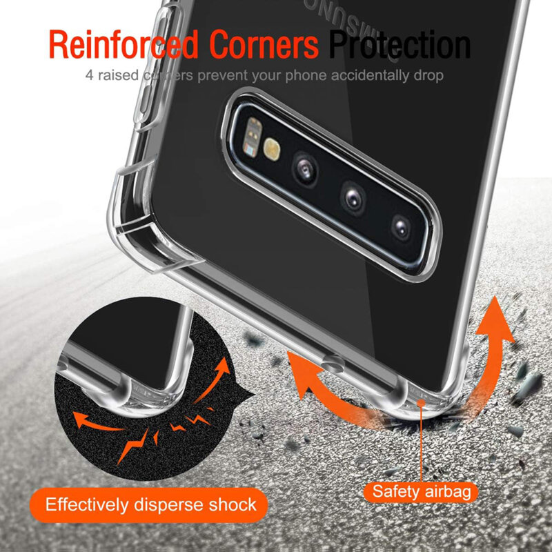 Husa Samsung Galaxy S10 Techsuit Shockproof Clear Silicone, transparenta