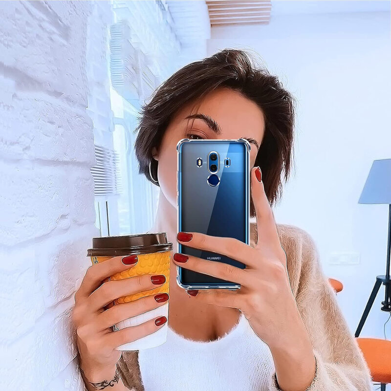 Husa Huawei Mate 10 Pro Techsuit Shockproof Clear Silicone, transparenta