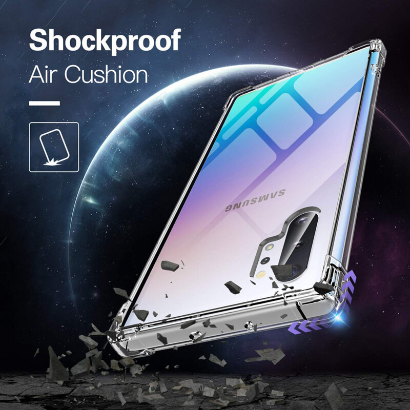 Husa Samsung Galaxy Note 10 Plus Techsuit Shockproof Clear Silicone, transparenta