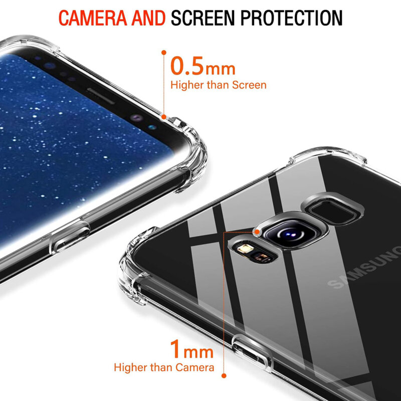Husa Samsung Galaxy S8 Plus Techsuit Shockproof Clear Silicone, transparenta