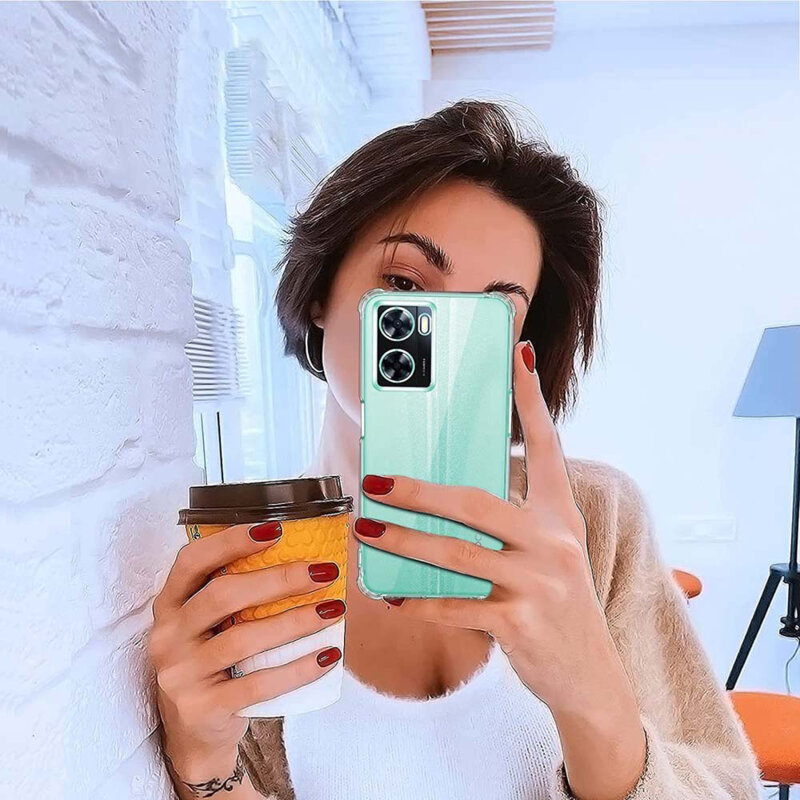 Husa Oppo A57s Techsuit Shockproof Clear Silicone, transparenta