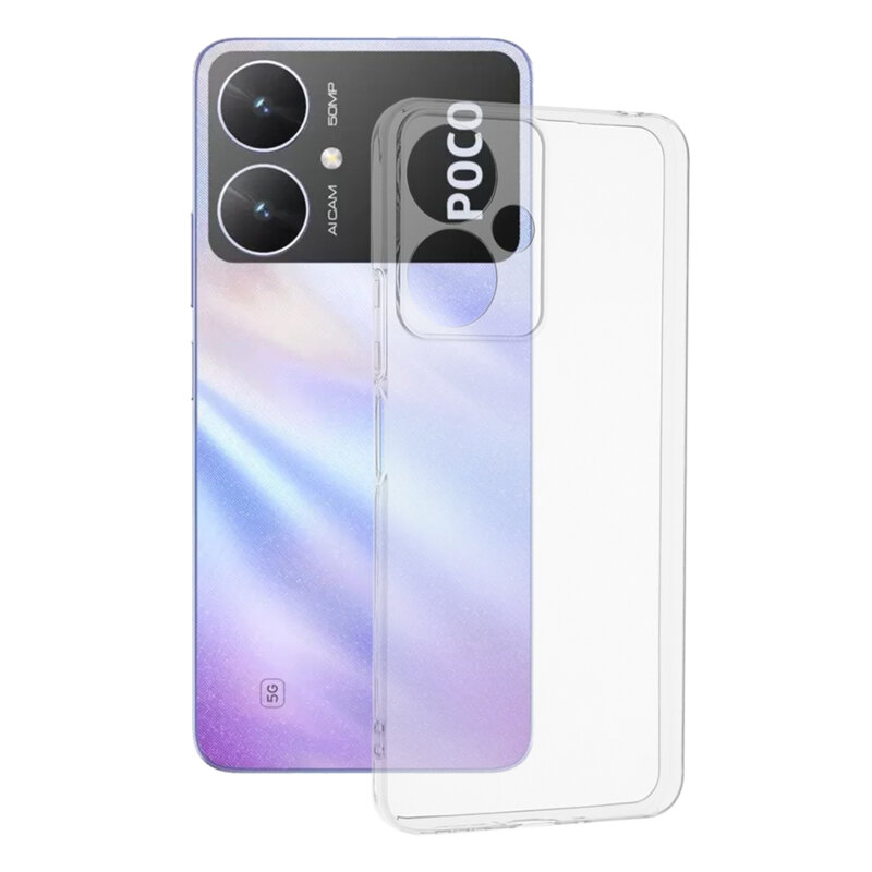 Husa Xiaomi Poco M6 Techsuit Clear Silicone, transparenta