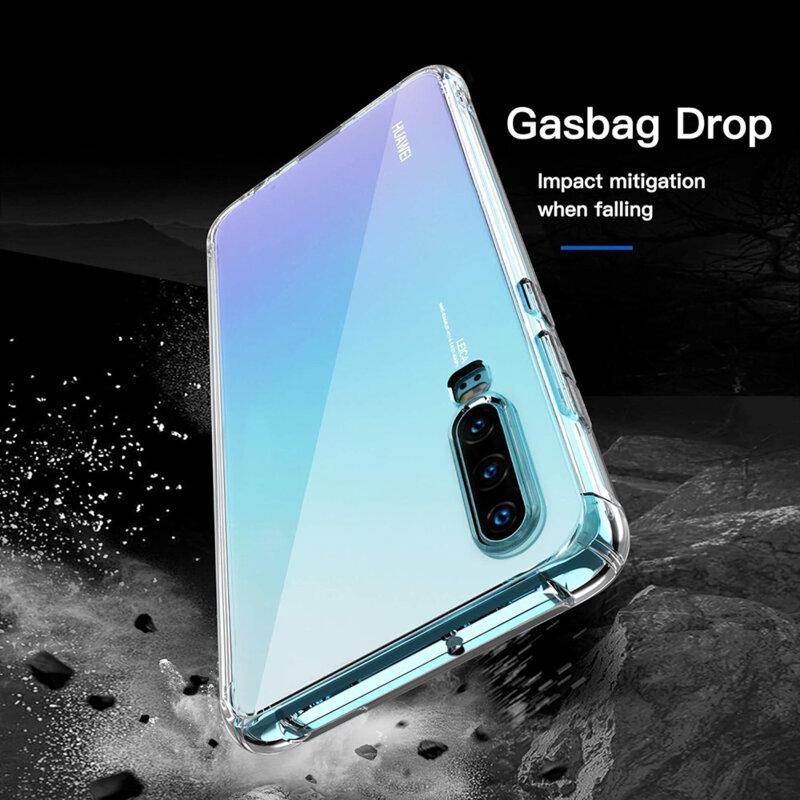 Husa Huawei P30 Techsuit Shockproof Clear Silicone, transparenta