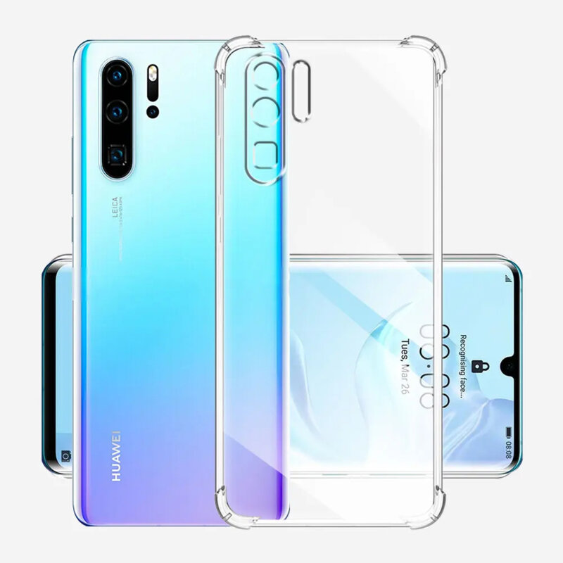 Husa Huawei P30 Pro New Edition Techsuit Shockproof Clear Silicone, transparenta