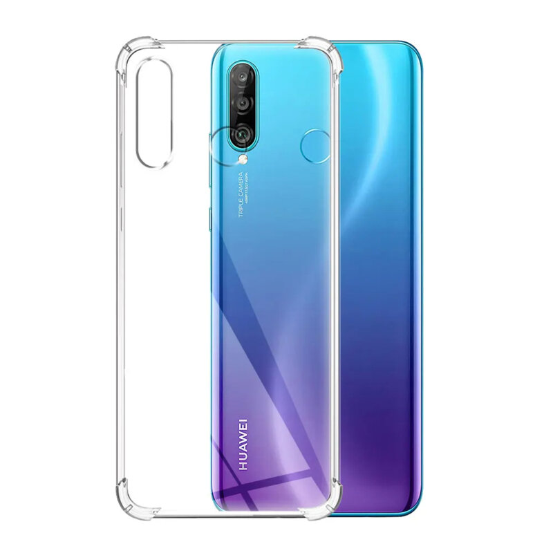 Husa Huawei P30 Lite Techsuit Shockproof Clear Silicone, transparenta