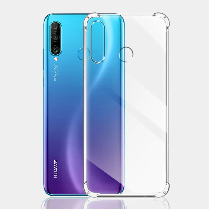 Husa Huawei P30 Lite Techsuit Shockproof Clear Silicone, transparenta