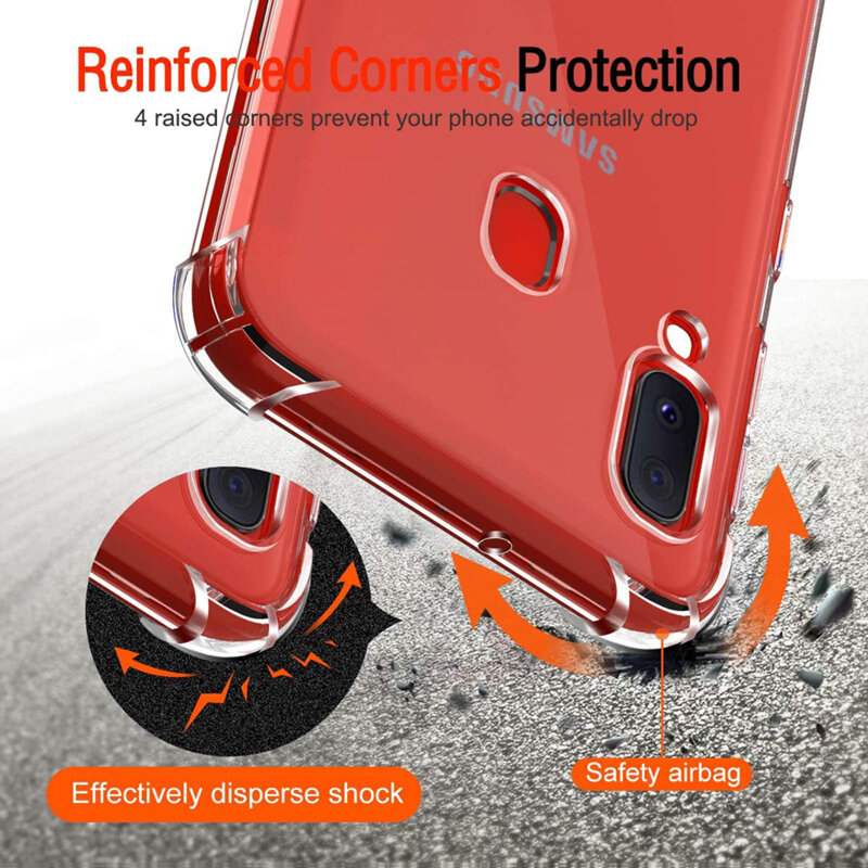 Husa Samsung Galaxy A20e Techsuit Shockproof Clear Silicone, transparenta