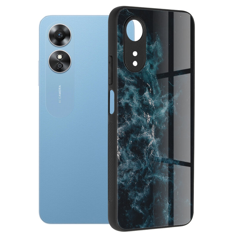Husa Oppo A17 Techsuit Glaze, Blue Nebula