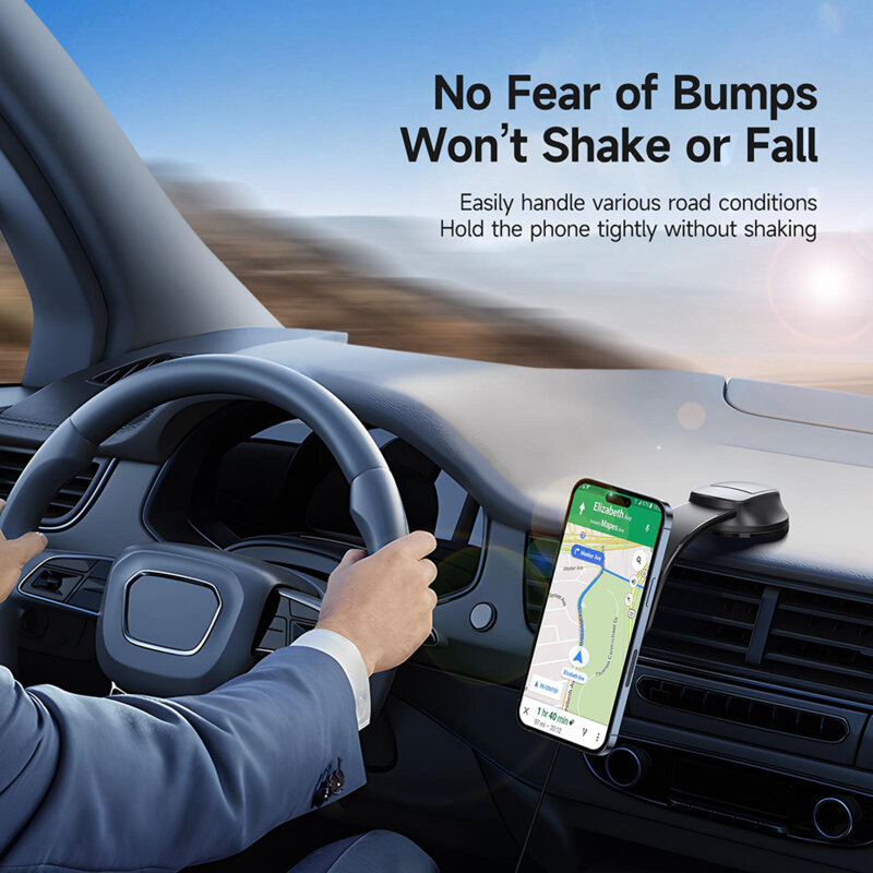 Suport auto cu incarcare wireless Duzzona V3 15W, negru