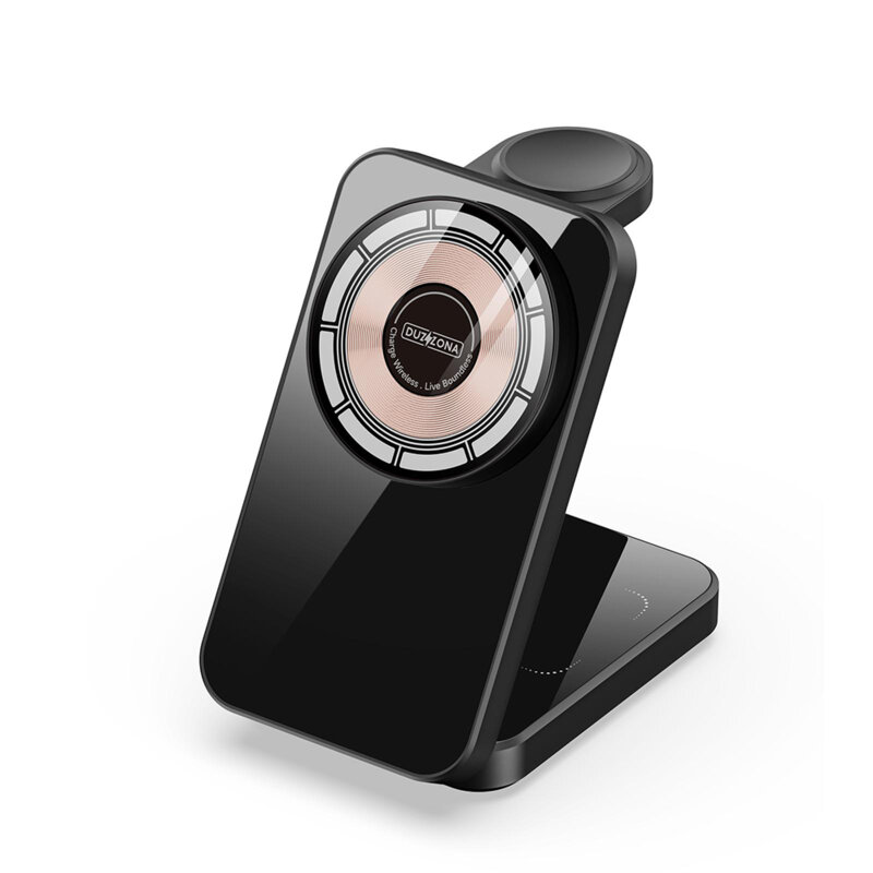 Statie de incarcare wireless pentru iPhone Duzzona W17, negru