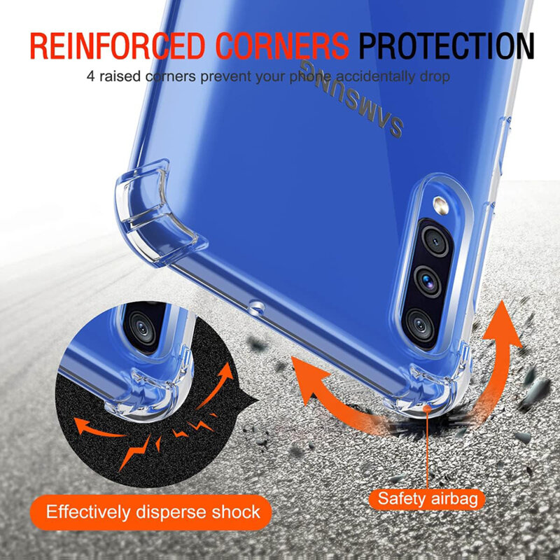 Husa Samsung Galaxy A30s Techsuit Shockproof Clear Silicone, transparenta