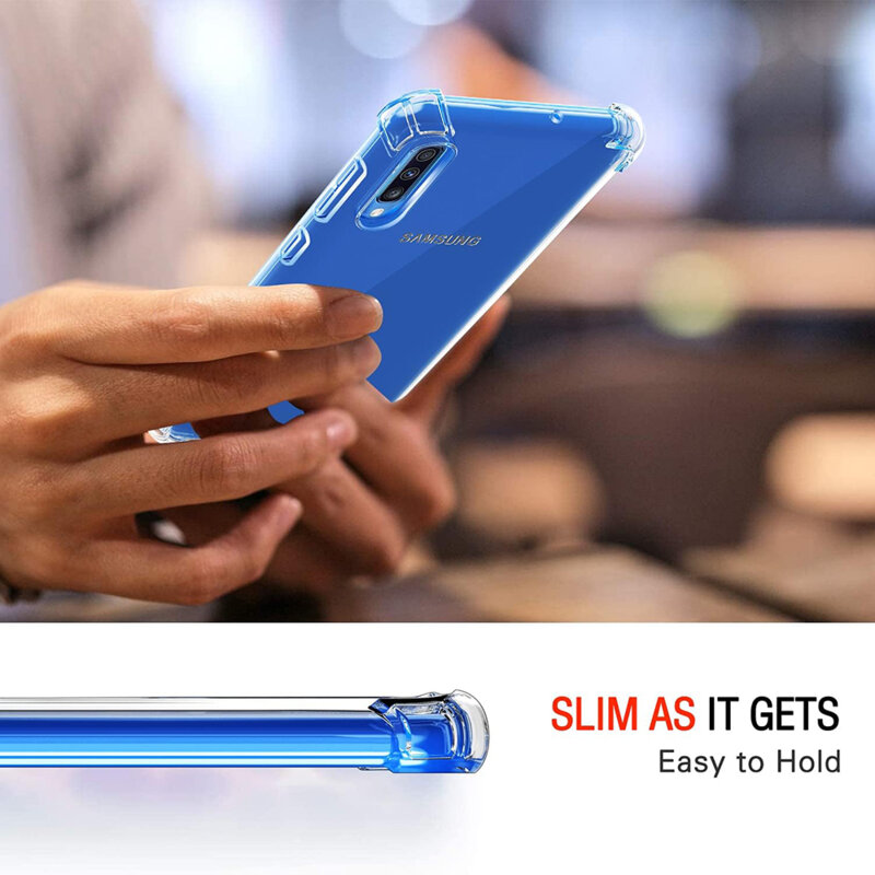 Husa Samsung Galaxy A50 Techsuit Shockproof Clear Silicone, transparenta