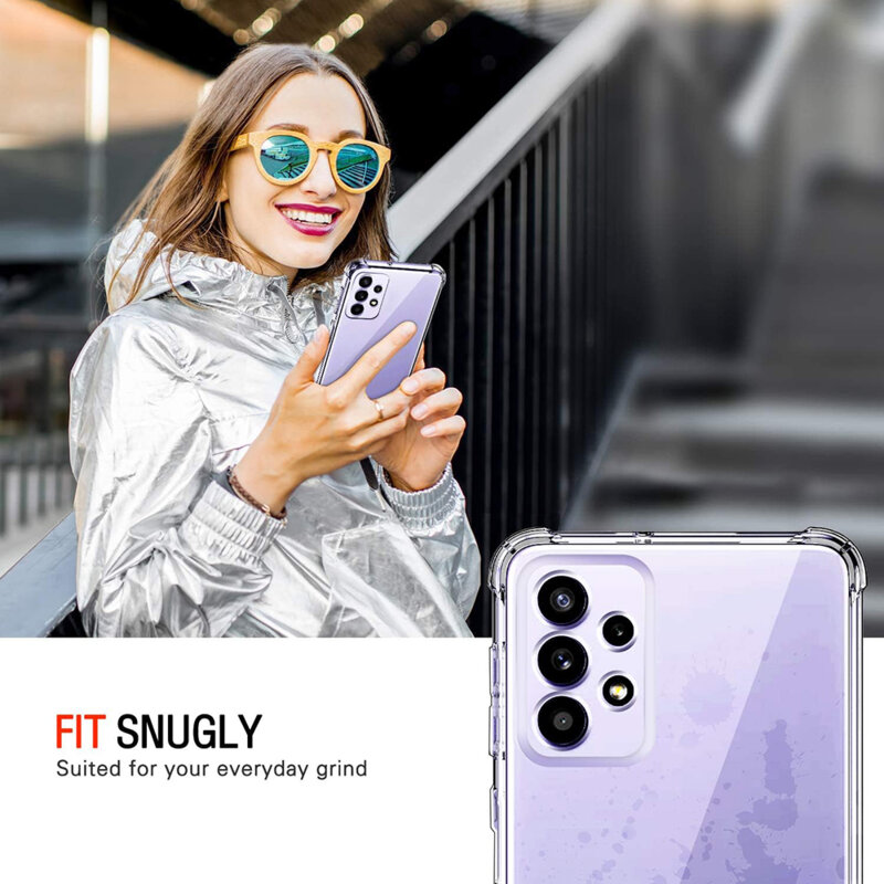 Husa Samsung Galaxy A52 4G Techsuit Shockproof Clear Silicone, transparenta