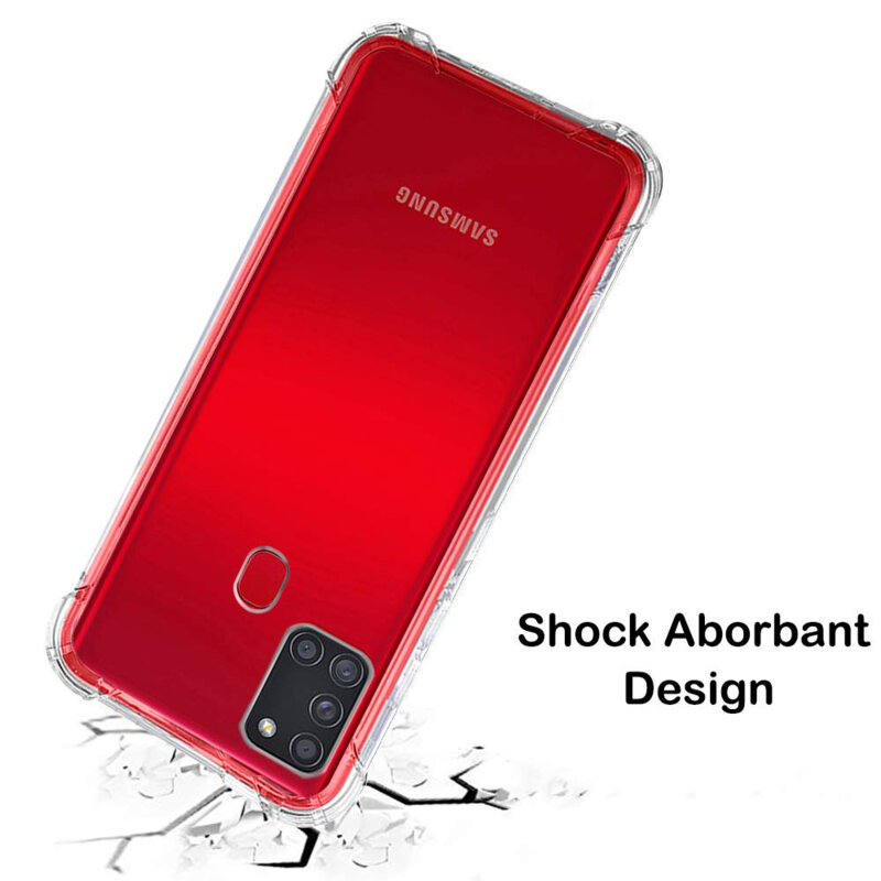 Husa Samsung Galaxy A21s Techsuit Shockproof Clear Silicone, transparenta