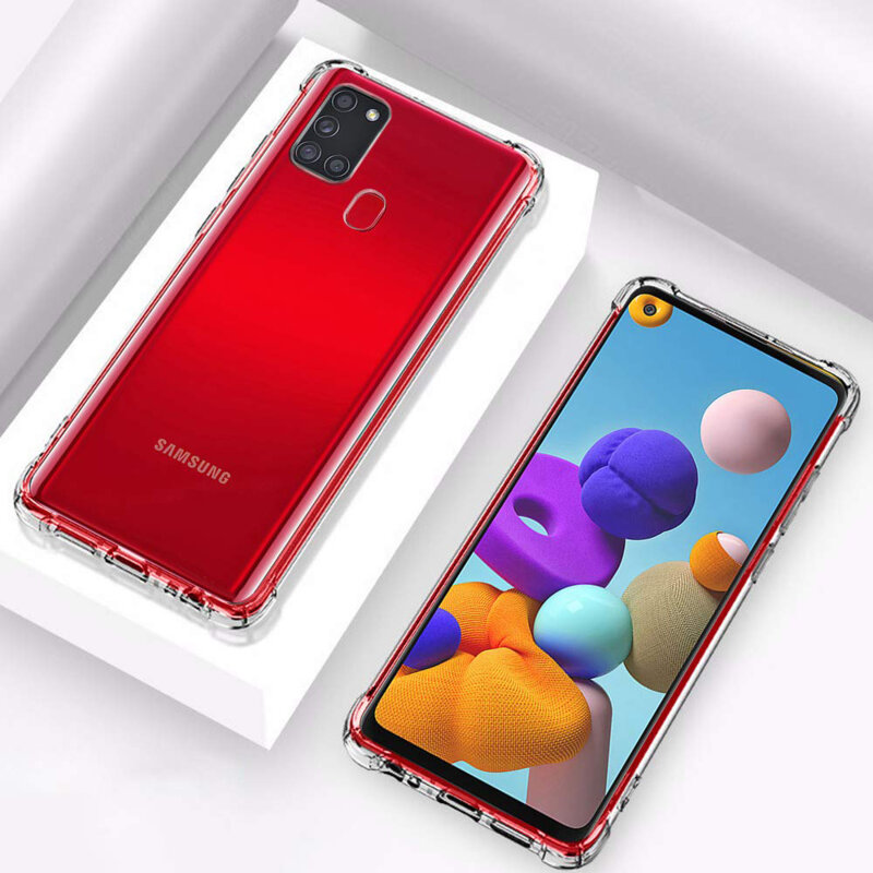 Husa Samsung Galaxy A21s Techsuit Shockproof Clear Silicone, transparenta