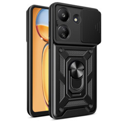 Husa Xiaomi Redmi 13C 4G protectie camera Techsuit CamShield Series, negru
