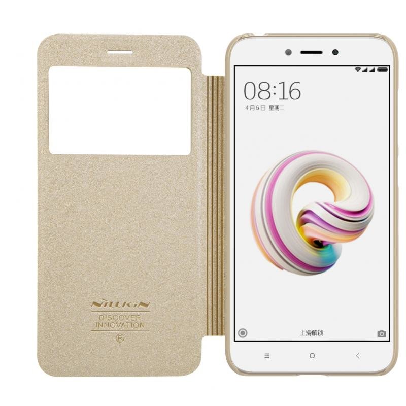 Husa Xiaomi Redmi 5A Nillkin Sparkle S-View Flip Auriu