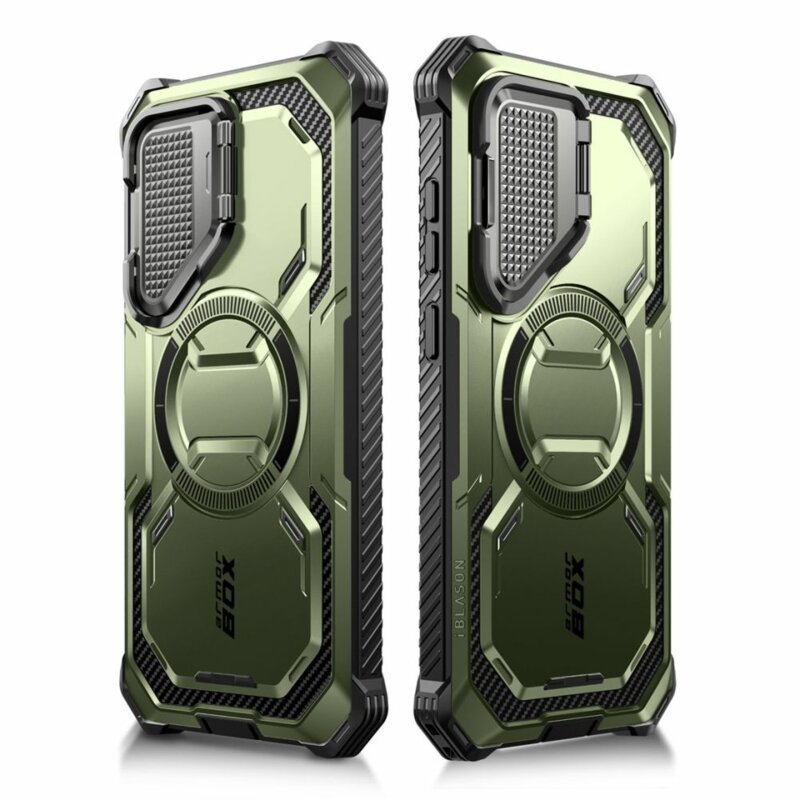 [Pachet 360°] Husa + folie Samsung Galaxy S24 I-Blason Armorbox MagSafe, verde