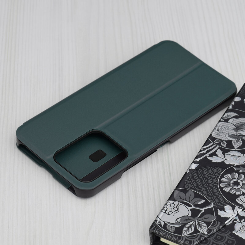 Husa Xiaomi Poco C65 Eco Leather View flip tip carte, verde