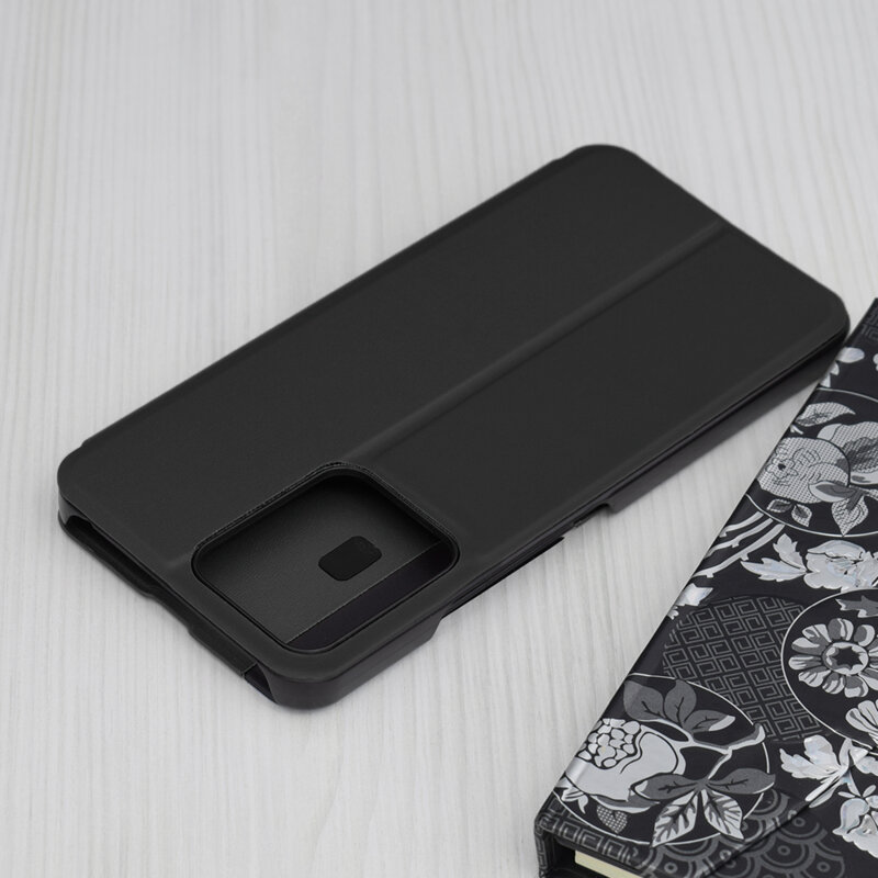 Husa Xiaomi Poco M6 Eco Leather View flip tip carte, negru