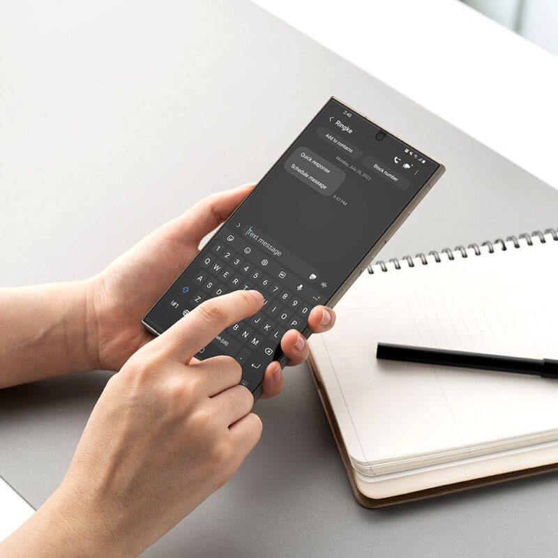 [Pachet 2x] Folie Samsung Galaxy S24 Ultra Ringke Dual Easy Film Full Coverage, transparenta