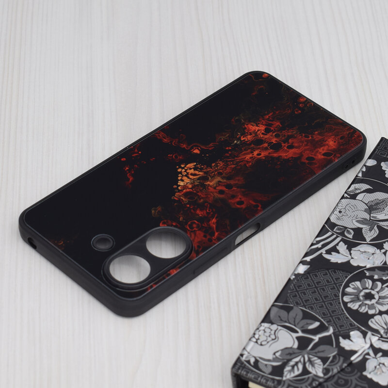 Husa Xiaomi Redmi 13C 4G Techsuit Glaze, Red Nebula