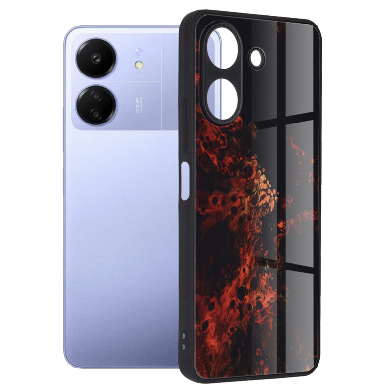 Husa Xiaomi Poco C65 Techsuit Glaze, Red Nebula