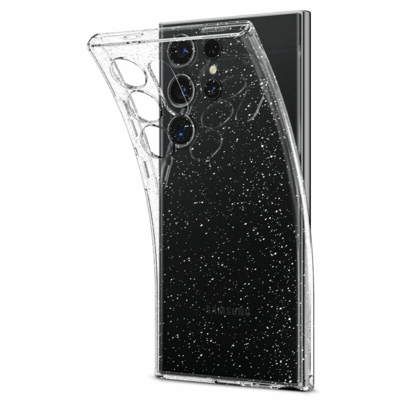 Husa Samsung Galaxy S24 Ultra Spigen Liquid Crystal Glitter, Crystal Quartz