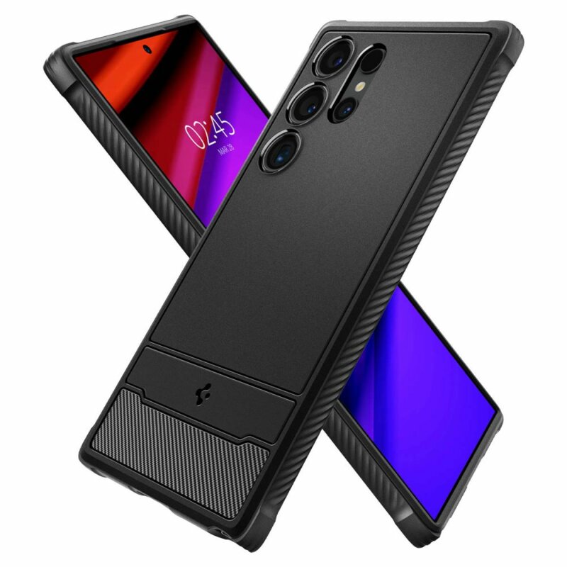 Husa Samsung Galaxy S24 Ultra Spigen Rugged Armor, negru