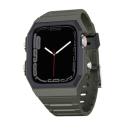 [Pachet] Husa + curea Apple Watch 5 44mm Lito Sport RuggedArmor, verde, LS005