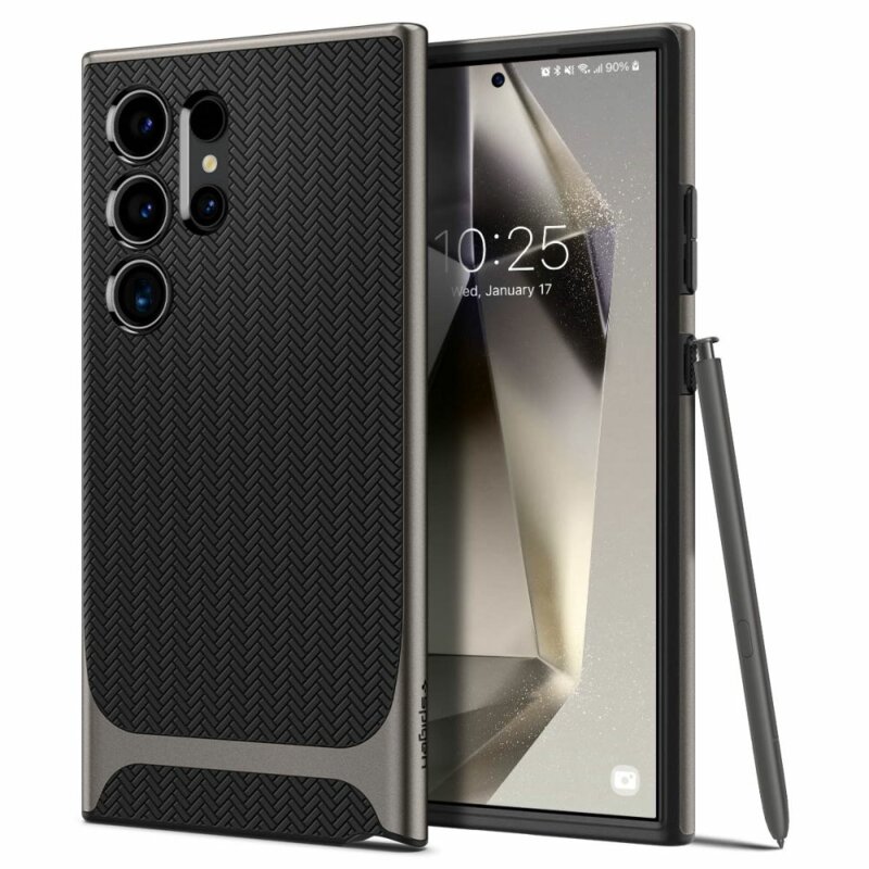 Husa Samsung Galaxy S24 Ultra Spigen Neo Hybrid, cenusiu