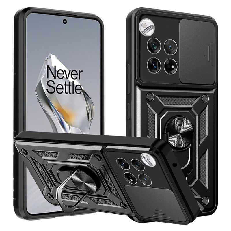 Husa OnePlus 12 protectie camera Techsuit CamShield Series, negru