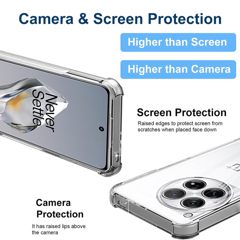 Husa OnePlus 12 Techsuit Shockproof Clear Silicone, transparenta