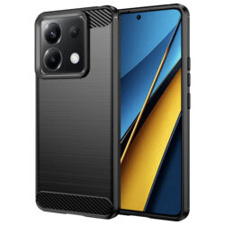 Husa Xiaomi Poco X6 Techsuit Carbon Silicone, negru