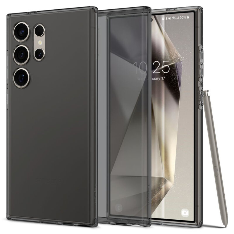 Husa Samsung Galaxy S24 Ultra Spigen Liquid Crystal, cenusiu