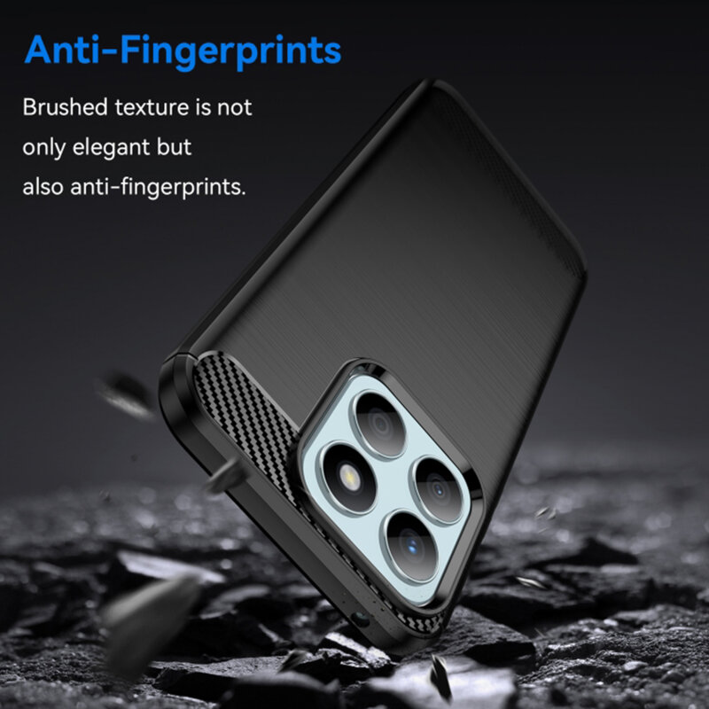 Husa Honor X8b Techsuit Carbon Silicone, negru