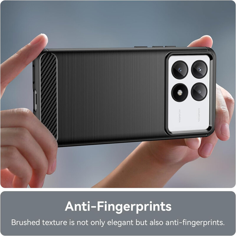 Husa Xiaomi Poco X6 Pro Techsuit Carbon Silicone, negru