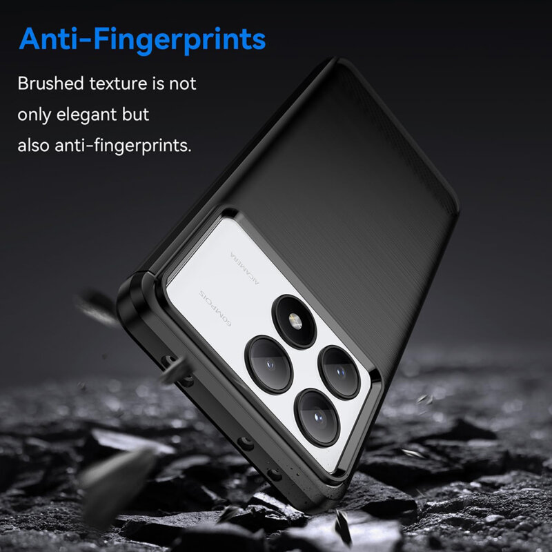 Husa Xiaomi Poco X6 Pro Techsuit Carbon Silicone, negru