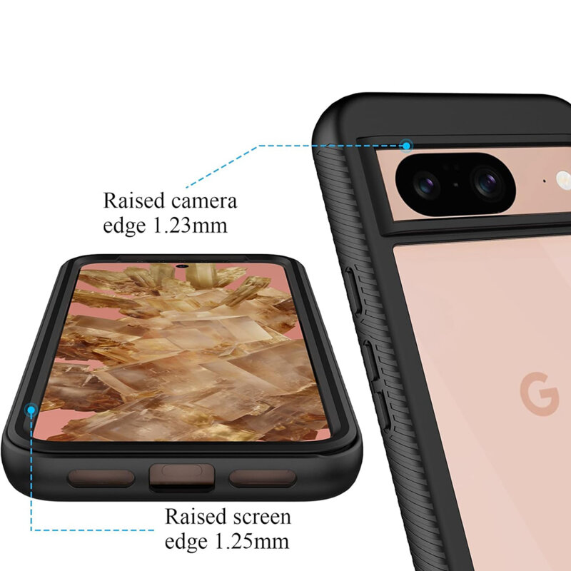 [Pachet 360°] Husa + folie Google Pixel 8a Techsuit Defense, negru