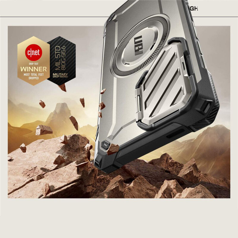 Husa Samsung Galaxy S24 Ultra Supcase Unicorn Beetle XT MagSafe, gri